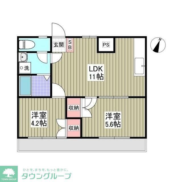 リブレス大宮(2LDK/3階)の間取り写真