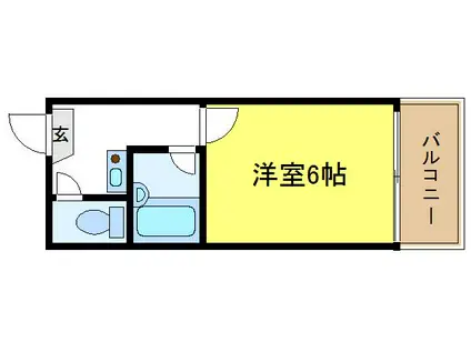 グランドリーペペ平野東(1K/8階)の間取り写真