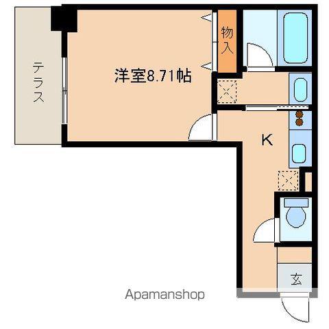 レジディア新川(1K/1階)の間取り写真