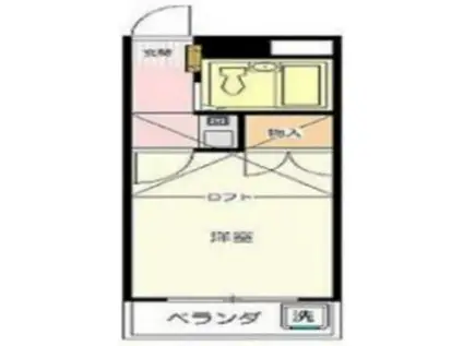 Mプラザ8坂戸(1K/2階)の間取り写真