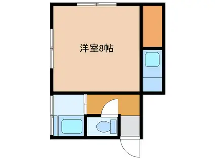 高由荘(ワンルーム/3階)の間取り写真