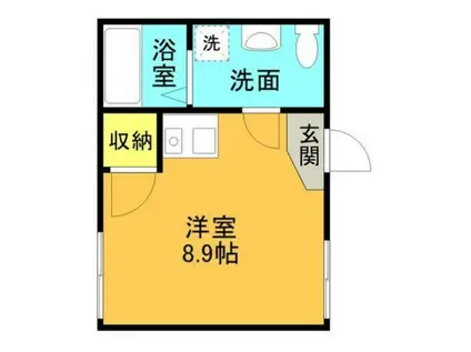 セレーノプリモI(ワンルーム/2階)の間取り写真