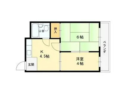 CLEAR HOSHIGAOKA.I(2K/B1階)の間取り写真