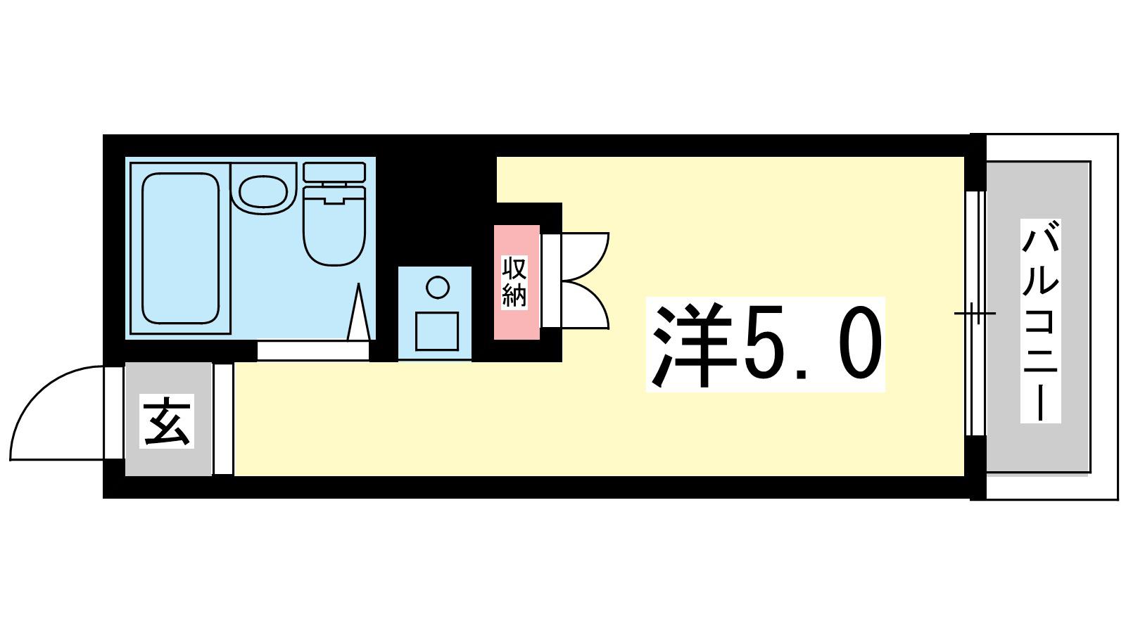 ネオダイキョー三宮(ワンルーム/8階)の間取り写真