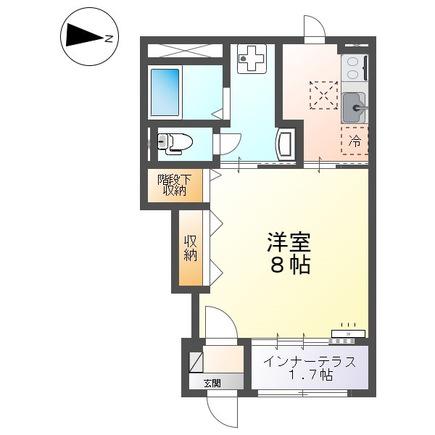 コンフォールII (1K/1階)の間取り写真