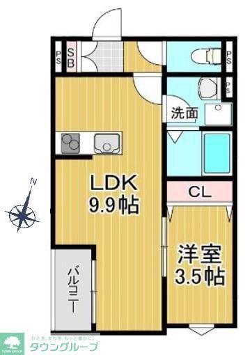 LA-CREA LKS(1LDK/3階)の間取り写真