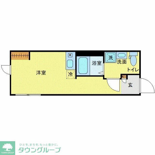 WILLE NISHIARAI II(ワンルーム/2階)の間取り写真