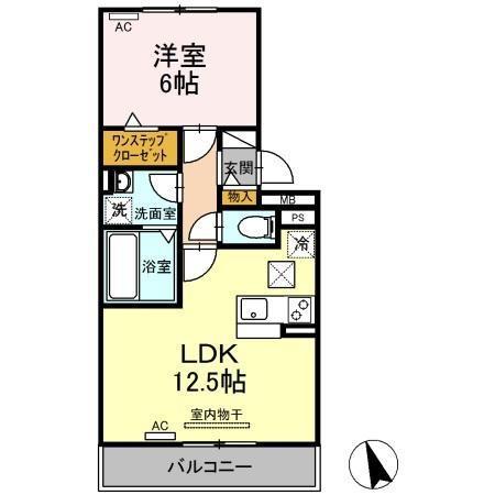 ムーンライト A棟(1LDK/3階)の間取り写真