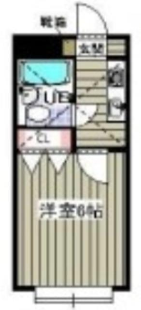 プルミエ参番館(1K/1階)の間取り写真