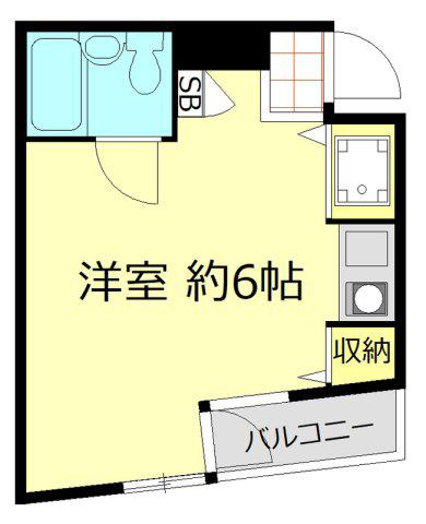 グローバリービューテラスIV(ワンルーム/10階)の間取り写真