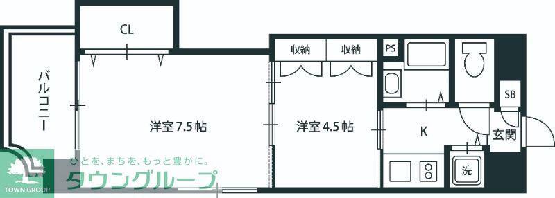 ワコー第三マンション(2K/5階)の間取り写真