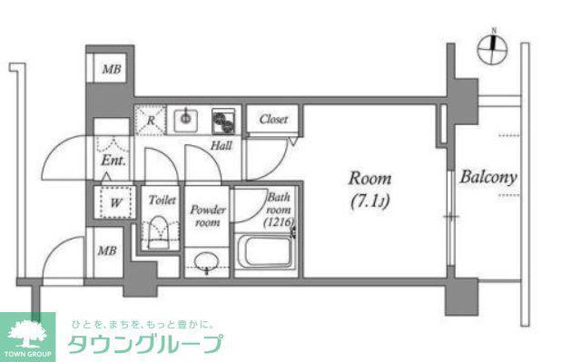 エミリブ下落合(1K/3階)の間取り写真