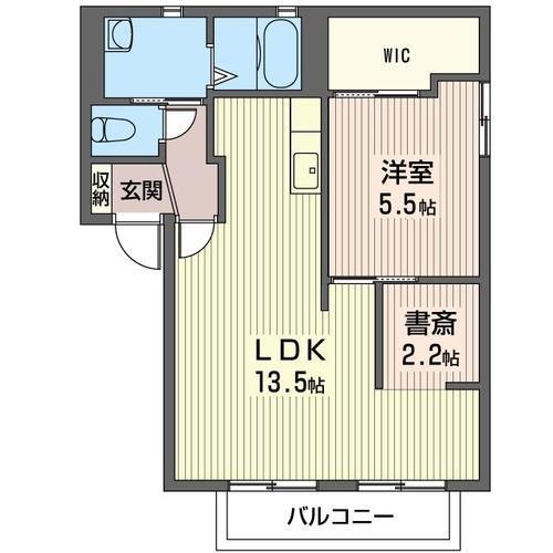 メゾン神田D(1LDK/1階)の間取り写真