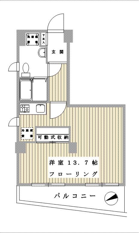 Y-FLAT(ワンルーム/5階)の間取り写真