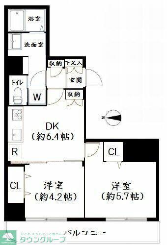 エンゼルハイツ(2DK/3階)の間取り写真