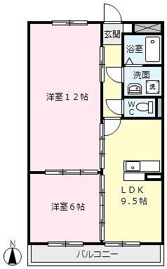 ア・ドリーム白金(2LDK/3階)の間取り写真