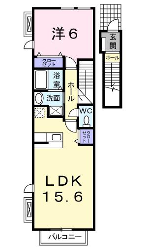 LIVE HOUSE(1LDK/2階)の間取り写真