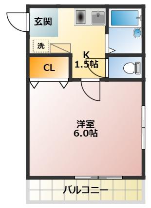 コーポ LEHUA(1K/2階)の間取り写真
