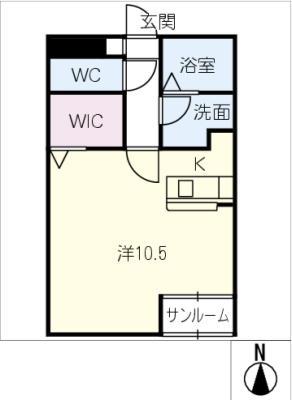 AVANCE(ワンルーム/1階)の間取り写真
