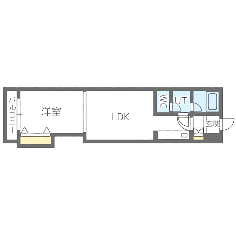 ル.クラシック13A(1DK/3階)の間取り写真
