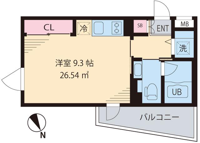 Nコート久我山(ワンルーム/2階)の間取り写真