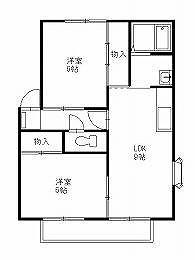 ウィンディア15E(2LDK/2階)の間取り写真