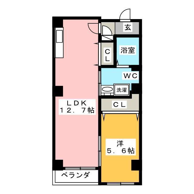 リブリ・AUTUMUN STORY(1LDK/6階)の間取り写真