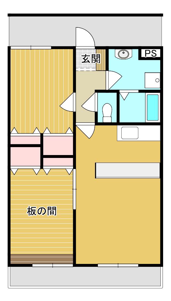けやきハイツ(2LDK/2階)の間取り写真