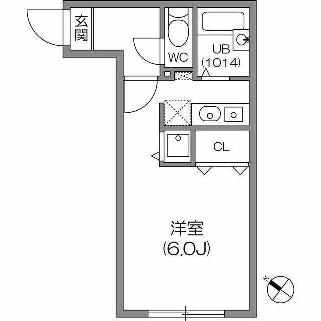 ZESTY小石川(ワンルーム/2階)の間取り写真