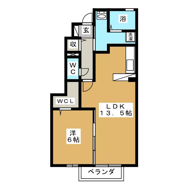 サンクレール(1LDK/1階)の間取り写真