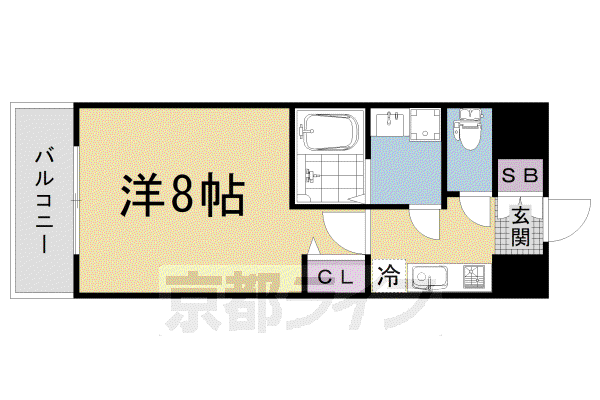 DAIWA GRACE MAISON 京都西七条(1K/7階)の間取り写真