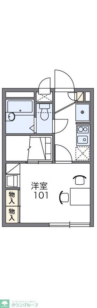 レオパレス東海(1K/2階)の間取り写真