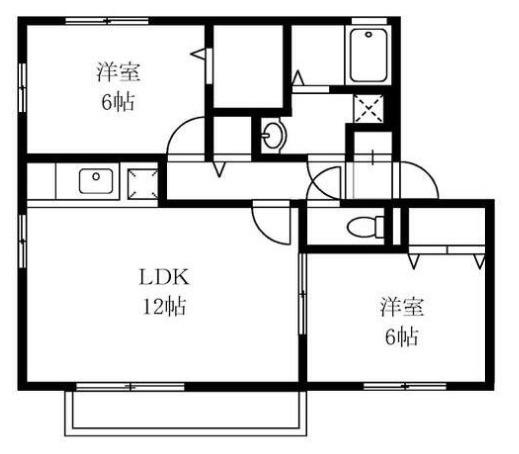 マ・シェリ(2LDK/2階)の間取り写真