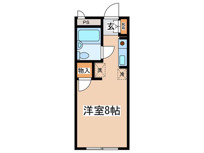 シャンルーネ(ワンルーム/1階)の間取り写真