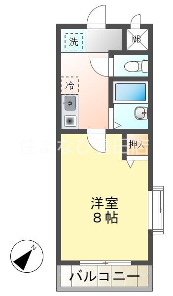 セントラルコートサイトウ(1K/4階)の間取り写真