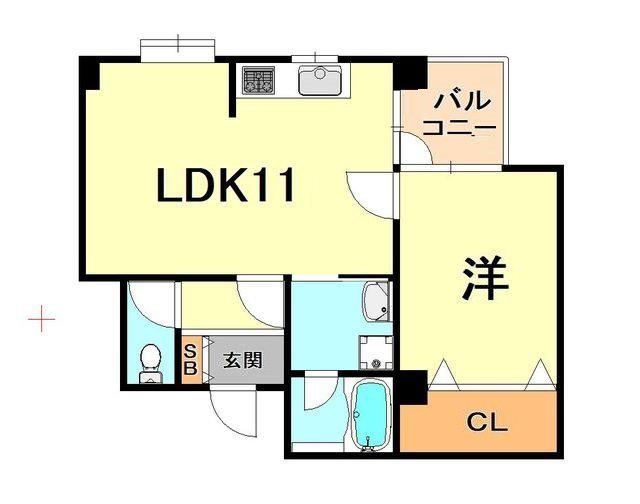 陽光プラザ(1LDK/2階)の間取り写真
