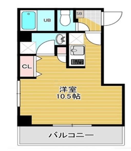 エステラスワン(ワンルーム/3階)の間取り写真