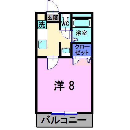 スターボードマンション(1K/2階)の間取り写真