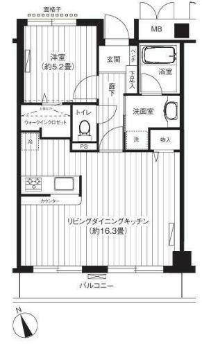 新御茶ノ水アーバントリニティ(1LDK/11階)の間取り写真