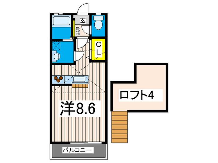DAIYU-六番館(ワンルーム/3階)の間取り写真