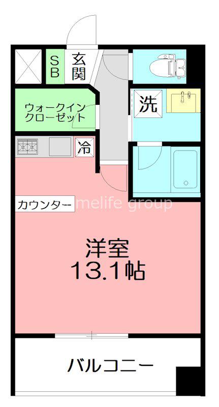 オパールマンション(ワンルーム/3階)の間取り写真
