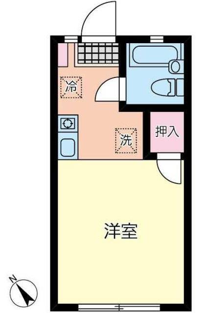 プラネットハウス(1K/1階)の間取り写真