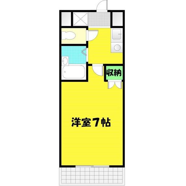 プロムナード都島(1K/8階)の間取り写真