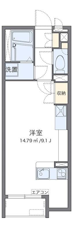 ミランダアンネイハイム(ワンルーム/2階)の間取り写真
