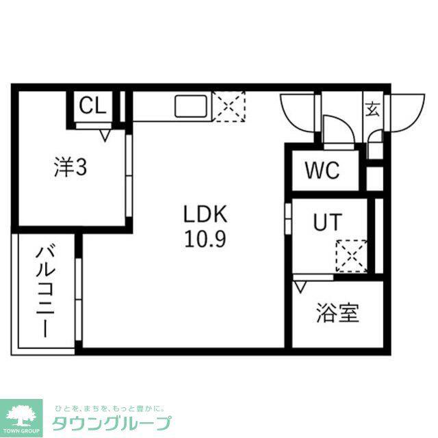 JACK MIYAHARAI(1LDK/1階)の間取り写真