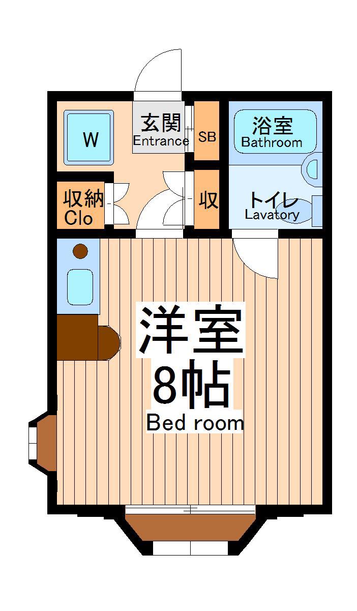 ハイツ宮川(ワンルーム/1階)の間取り写真