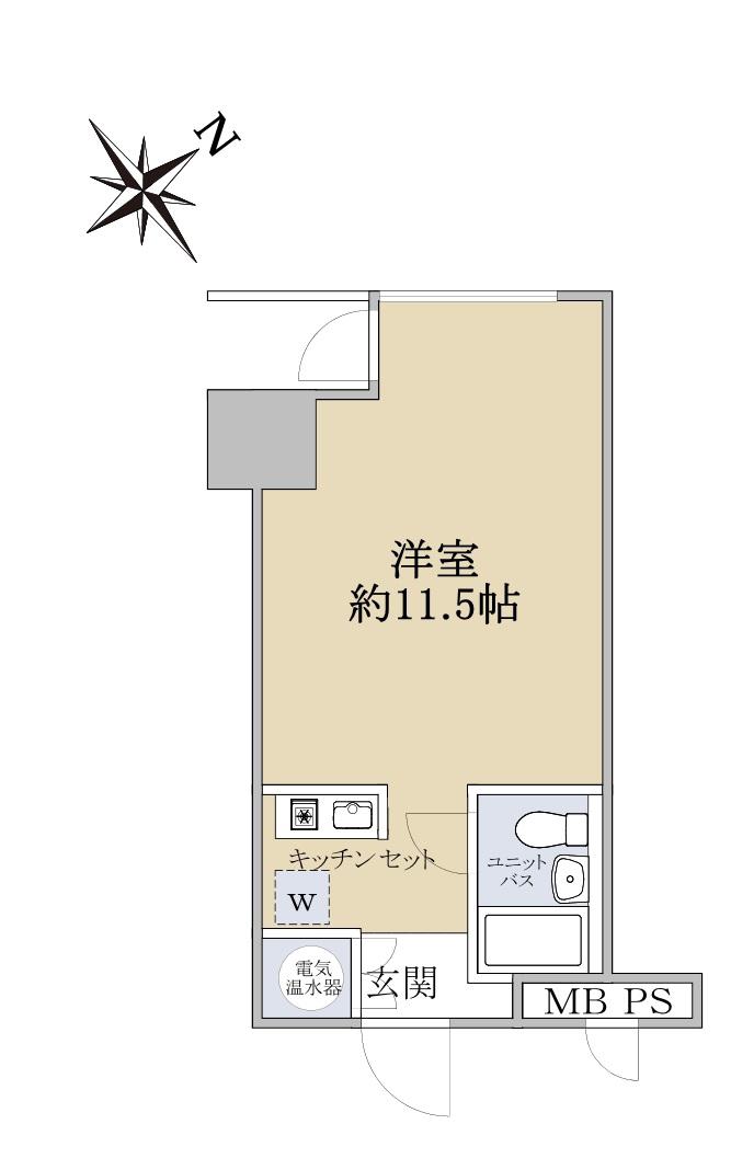 ノア道玄坂(ワンルーム/4階)の間取り写真