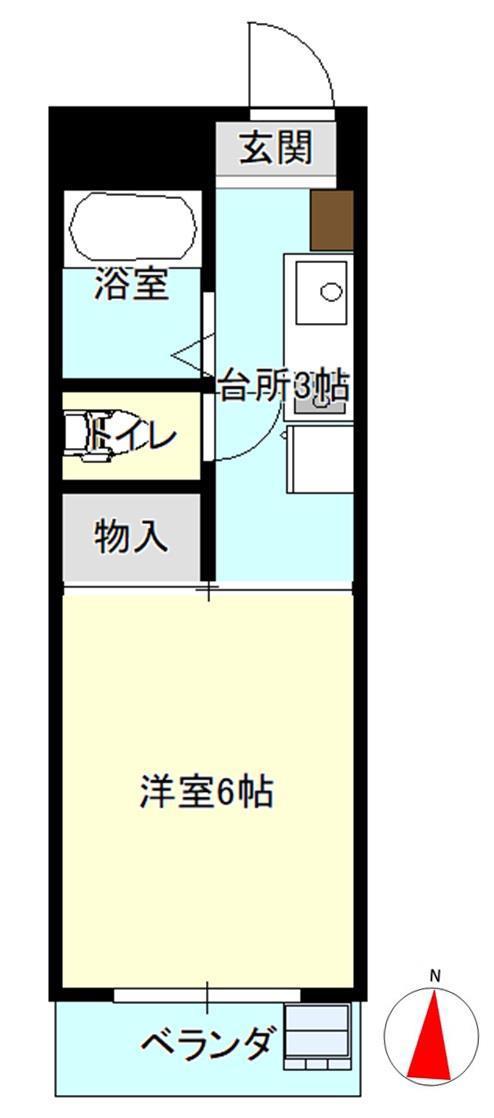 リバティマンション(1K/1階)の間取り写真