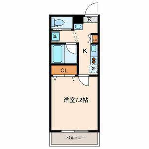 ハニーマンション(1K/2階)の間取り写真