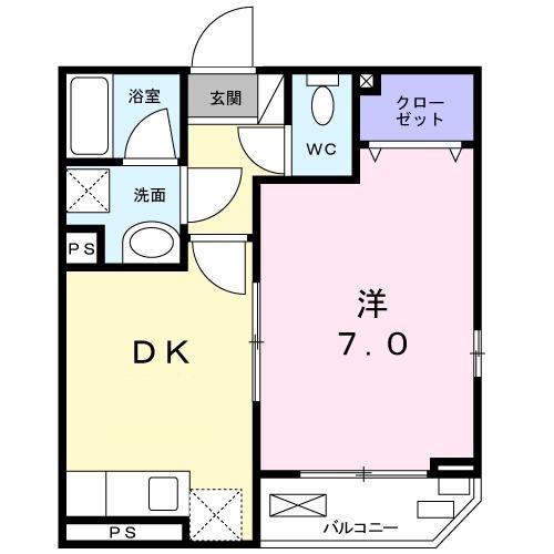 東武東上線 中板橋駅 徒歩6分 3階建 築8年(1DK/3階)の間取り写真